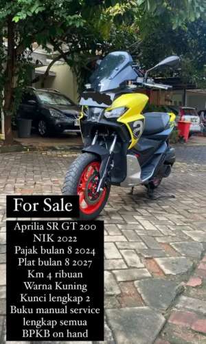 Jual bekas FS Jual Motor Aprilia SR GT 200,lokasi di Tangerang Selatan Kota