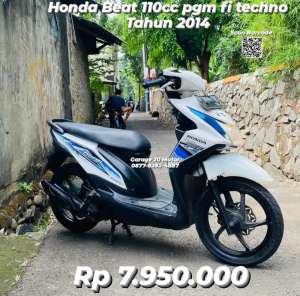 Jual bekas Honda beat 110cc pgmfi tahun 2014 TT gear Genio Vario beat,lokasi di Jakarta Timur