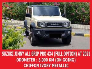 Jual bekas Suzuki Jimny ALL GRIP PRO 4x4 Full Option AT 2021 Chiffon Ivory,lokasi di Jakarta Pusat