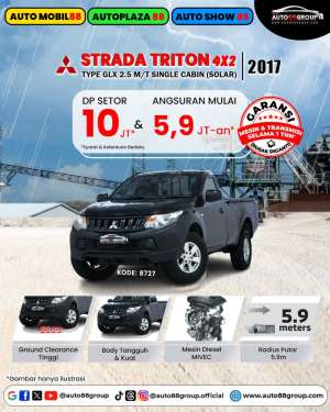 Jual bekas MITSUBISHI STRADA TRITON JET BLACK MICATYPE GLX SINGLE CABIN 2.5 MT 2017,lokasi di Kalimantan Barat