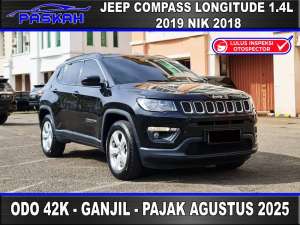 Jual bekas Pajak1thn Tdp38jt Miles42k Jeep Compass 1.4 Longitude 2019 nik 2018,lokasi di Jakarta Selatan