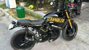 Di jual motor costum Scrambler basic Yamaha Scorpio lokasi di Parung Kuda, tersedia melalui melalui situs Olx