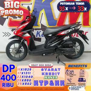 Jual bekas bayar 400 lngsng bawa plng MTR beat 2024 cash crest,lokasi di Sukmajaya