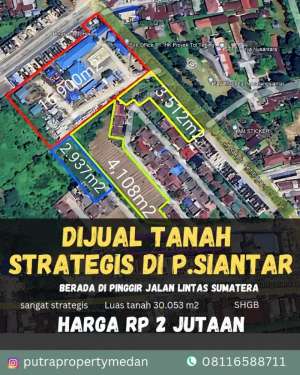DIJUAL TANAH DAERAH KOTA PEMATANGSIANTAR lokasi di Siantar Barat, tersedia melalui melalui situs Olx