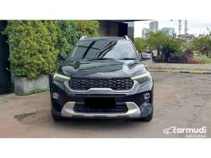 Jual bekas 2021 KIA Sonet 1.5 Dynamic SUV hitam sunroof pajak panjang tangan pertama dari baru,lokasi di DKI Jakarta
