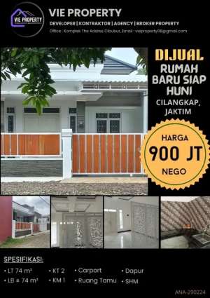 BANTING HARGA RUMAH SIAP HUNI DICIPAYUNG JAKARTA TIMUR lokasi di Cilangkap, tersedia melalui melalui situs Olx