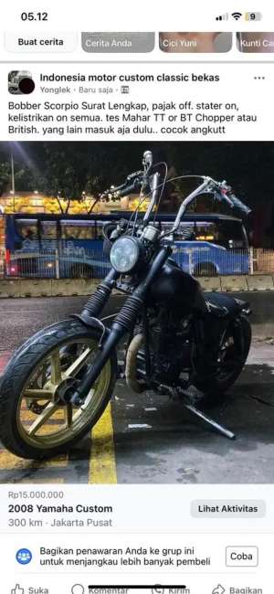 Jual bekas BOBBER SCORPIO 225Cc,lokasi di Tebet