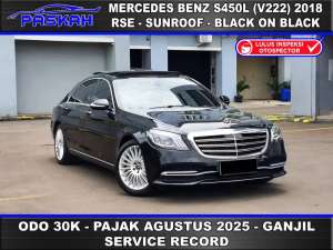 Jual bekas BUNGA5 Odo30k PAJAKAGUSTUS Mercedes Benz S450 2018 S 450 2018,lokasi di 