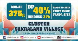 CAKRALAND VILLAGE HUNIAN NUANSA ASRI lokasi di Jiwan, tersedia melalui melalui situs Olx