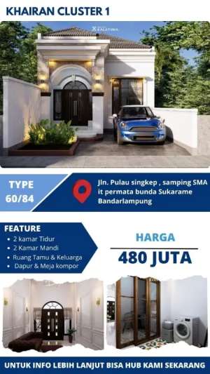 Di JUAL RUMAH ELEGAN HARGA TERJANGKAU STATEGIS DI SUKARAME lokasi di Sukarame, tersedia melalui melalui situs Olx