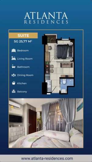DIJUAL 2 UNIT NEW APARTEMEN ATLANTA RESIDENCE DEPOK OWNER LANGSUNG lokasi di Beji, tersedia melalui melalui situs Olx
