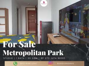 Dijual Apartement Metropolitan Park Type Studio Furnished Bagus lokasi di Bekasi Utara, tersedia melalui melalui situs Olx
