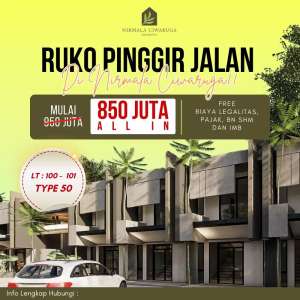 Dijual Cepat Ruko di ciwaruga cigugur girang dekat gegerkalong sdh shm lokasi di Sukasari, tersedia melalui melalui situs Olx