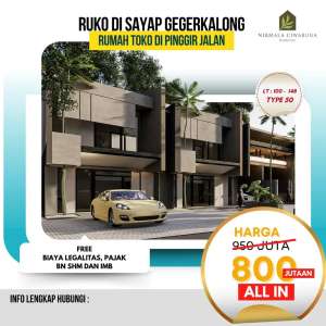Dijual Ruko Asri di cigugur girang sudah shm split dkt setraduta sariw lokasi di Batujajar, tersedia melalui melalui situs Olx