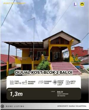Dijual Rumah Kost blok 2 baloi batam lokasi di Lubuk Baja, tersedia melalui melalui situs Olx