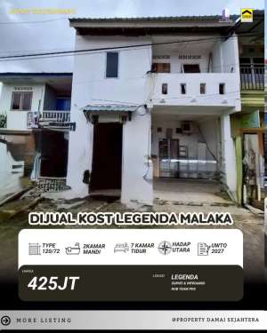 Dijual Rumah Kost Legenda Malaka batam center lokasi di Dedai, tersedia melalui melalui situs Olx