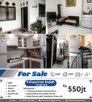 Dijual Rumah Semi Furnish Murah di Perumahan Kunciran Indah Tangerang lokasi di Pinang (Penang), tersedia melalui melalui situs Olx
