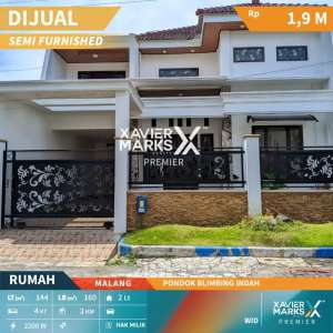 Dijual Rumah Semi Furnished di Perumahan Pondok Blimbing Indah, Malang lokasi di Blimbing, tersedia melalui melalui situs Olx