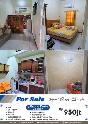 Dijual Rumah Siap Huni di Perumahan Grand Poris Cipondoh - Tangerang lokasi di Cipondoh, tersedia melalui melalui situs Olx