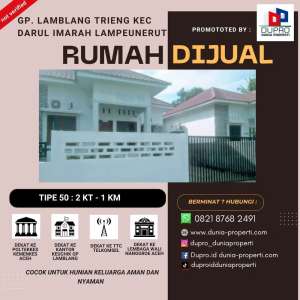Dijual Rumah Siap Huni di Gp. Lamblang Trieng, Kec. Darul Imarah lokasi di Darul Imarah, tersedia melalui melalui situs Olx