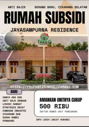 DIJUAL RUMAH SUBSIDI DI CIANTRA CIKARANG SELATAN CICILAN 1 JUTAAN lokasi di Cikarang Selatan, tersedia melalui melalui situs Olx