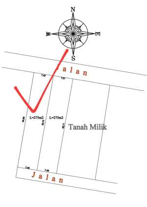 Dijual Tanah 275m2 Lokasi Kutuh Kuta Selatan Bali lokasi di Ungasan, tersedia melalui melalui situs Olx