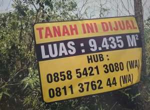 Dijual tanah 9435 m lokasi di Langkaplancar, tersedia melalui melalui situs Olx