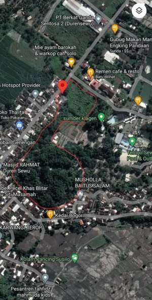 Dijual Tanah di Nol Jalan Sedap Malam, Pandaan Kab. Pasuruan lokasi di Pandaan, tersedia melalui melalui situs Olx