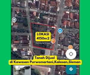 Dijual Tanah di Purwomartani Kalasan lokasi di Kalasan, tersedia melalui melalui situs Olx