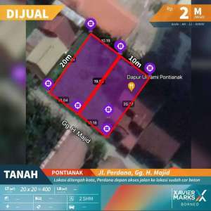 Dijual tanah Jl. Perdana, Gg. H. Majid Pontianak lokasi di Pontianak Kota, tersedia melalui melalui situs Olx