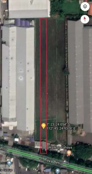 Dijual Tanah Pabrik Gudang Betro Sedati Gedangan Sidoarjo lokasi di Gedangan, tersedia melalui melalui situs Olx