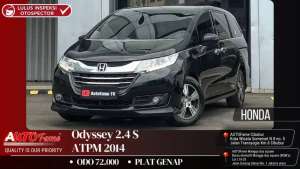 Jual bekas DP20JUTA Honda New Odyssey 2.4 S ATPM Black On Beige NIK 2014,lokasi di 