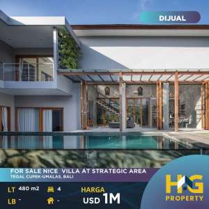 FOR SALE OR RENT NICE VILLA AT STRATEGIC AREA. TEGAL CUPEK-UMALAS lokasi di Kuta Utara, tersedia melalui melalui situs Olx