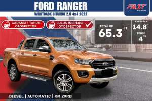 Jual bekas FORD RANGER WILDTRAK 2022 BITURBO 2.0 AT 44 LOW KM.29RB F2ST,lokasi di 