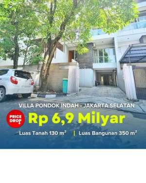 J277.TURUN HRG Rumah 3Lt di Komplek Villa Pondok Indah Kebayoran lama lokasi di Kebayoran Lama, tersedia melalui melalui situs Olx