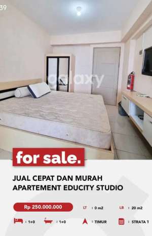 JUAL CEPAT DAN MURAH APARTEMENT EDUCITY STUDIO FURNISH lokasi di Gubeng, tersedia melalui melalui situs Olx