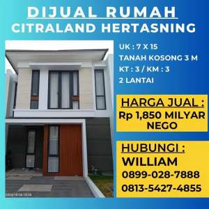 JUAL CEPAT RUMAH CITRALAND HERTASNING CLUSTER LA GRANDE MAKASSAR lokasi di Somba Opu (Upu), tersedia melalui melalui situs Olx