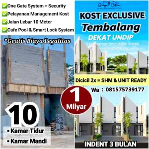 Jual Kost UNDIP 10KT 1 Milyar Tembalang lokasi di Tembalang, tersedia melalui melalui situs Olx