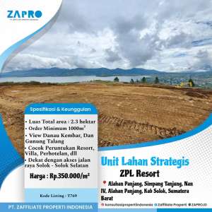 Jual lahan strategis cocok peruntukan resot, villa, di alahan panjang lokasi di Danau Kembar, tersedia melalui melalui situs Olx