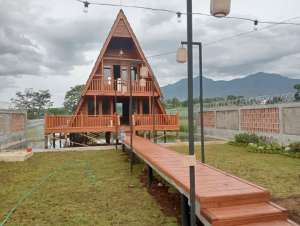 Jual Vila Kayu Estetic view kota bandung pinggir jalan lokasi di Cimaung, tersedia melalui melalui situs Olx