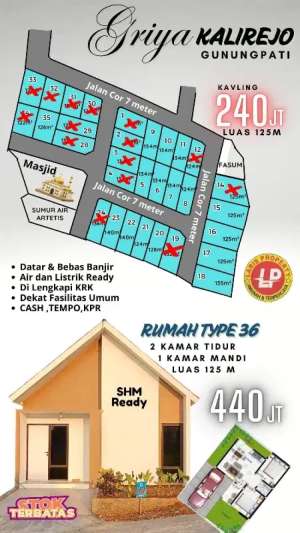 Kavling datar di mangunsari gunungpati semarang lokasi di Gunungpati, tersedia melalui melalui situs Olx