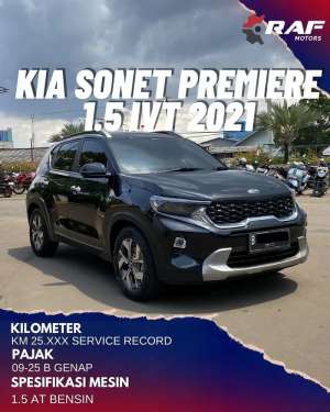 Jual bekas Kia Sonet Premiere 1.5 AT 2021 SunRoof Hitam Audio Bose,lokasi di 