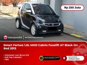 Jual bekas KM 28RBSmart Fortwo 1.0L MHD Cabrio Facelift AT HITAM 2013 2014,lokasi di 