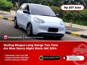 Jual bekas KM 4RBWuling Binguo Long Range Two Tone Blue BIRU NIK 2024 2025,lokasi di 
