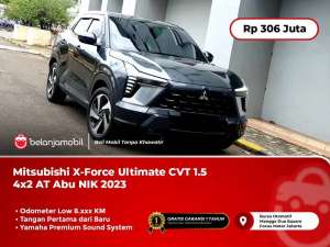 Jual bekas KM 8RB Mitsubishi X-Force X Force Ultimate 1.5 4x2 AT Abu NIK 2023,lokasi di 