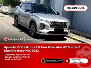 Jual bekas KM ANTIK 6RBHyundai Creta Prime 1.5 Two Tone Abu AT 2022 2023,lokasi di 