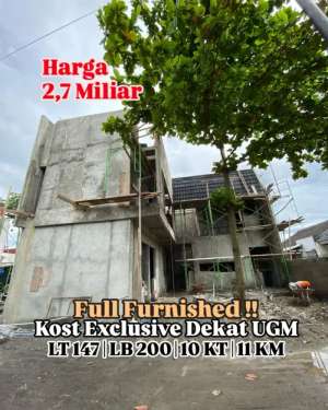 Kost Exclusive Full Furnish 10 Kamar Dekat UGM Area Jakal Km 6 Sleman lokasi di Ngaglik, tersedia melalui melalui situs Olx