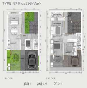 Kota Harapan Indah - Asera Nishi Tipe N7 Plus lokasi di Medan Satria, tersedia melalui melalui situs Olx