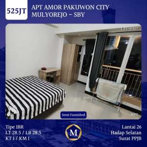 MURAH APARTEMEN AMOR PAKUWON CITY MULYO DKT EDUCITY EAST COAST 1BR lokasi di Gubeng, tersedia melalui melalui situs Olx