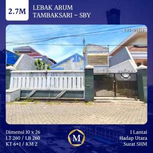 NEGO JUAL RUMAH LEBAK ARUM SURABAYA 1LANTAI LEBAR 10 DKT KENJERAN lokasi di Gubeng, tersedia melalui melalui situs Olx